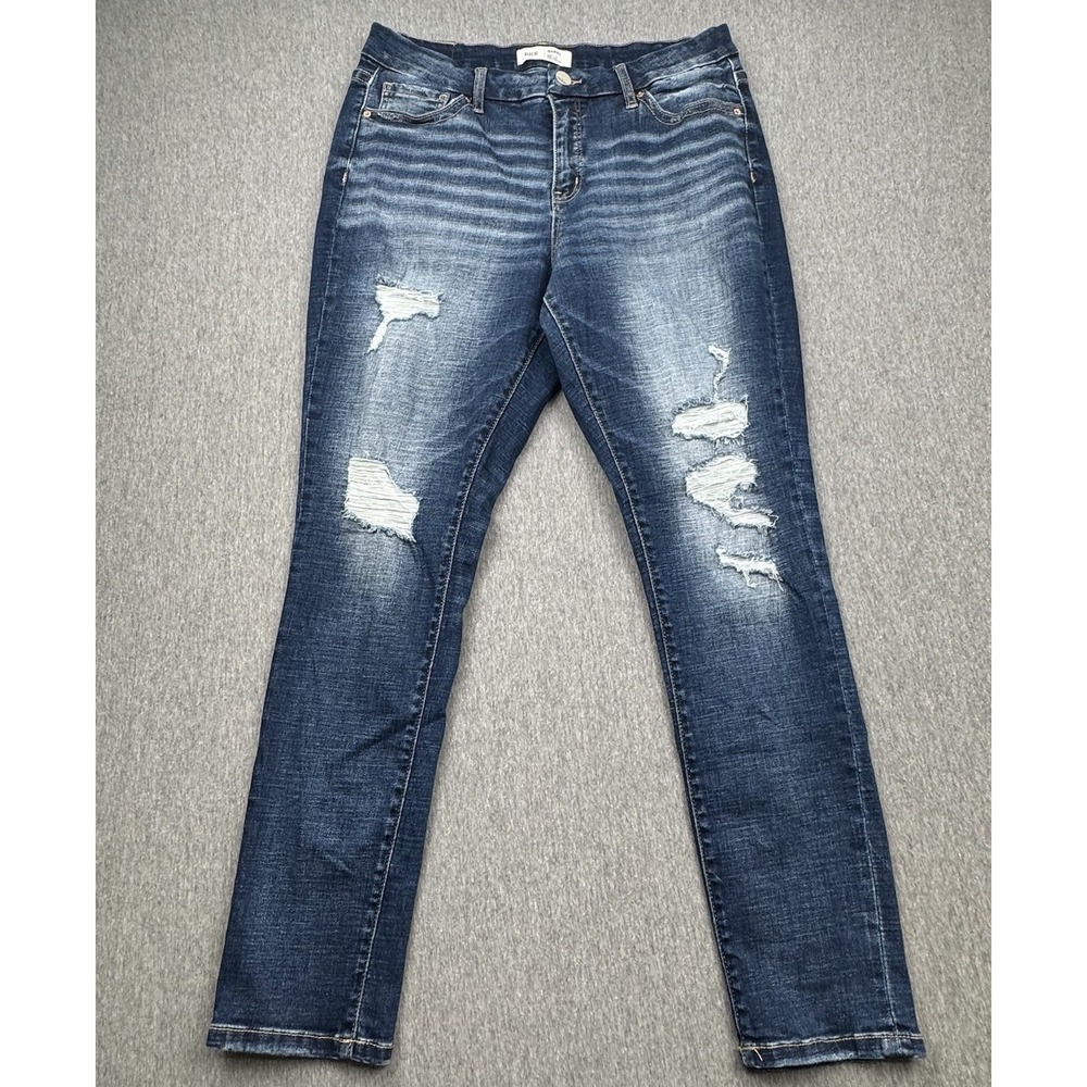BKE Gabby Curvy Fit High Rise Ankle Skinny Jeans Women's Sz 30 (32x28)Distressed